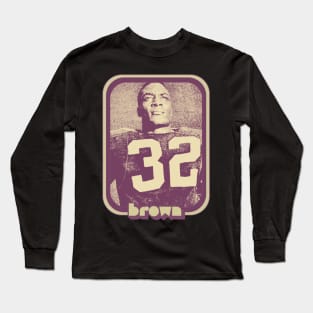 Jimmy Brown / Retro Football Fan Design Gift Long Sleeve T-Shirt